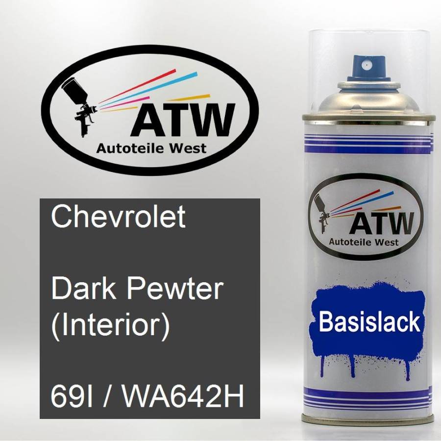 Chevrolet, Dark Pewter (Interior), 69I / WA642H: 400ml Sprühdose, von ATW Autoteile West.
